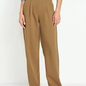 Old Navy Taylor Wide Leg Trousers Tan Women’s Size Large Tall